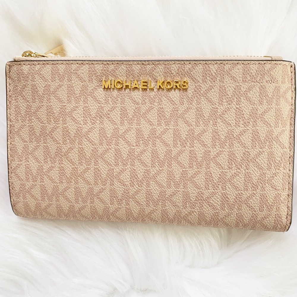 Michael kors double zip wristlet ballet wallet new - Picture 4 of 5